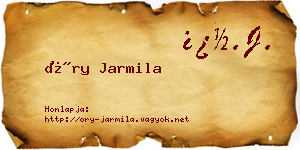 Őry Jarmila névjegykártya